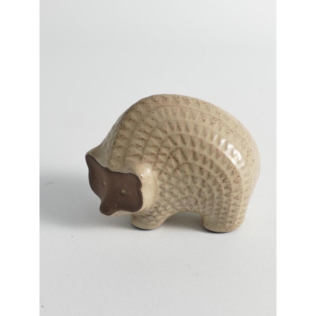 Scandinavian Modern Zigzag Patterned Earthenware Hedgehog, 1960s For Sale - Image 13 of 15