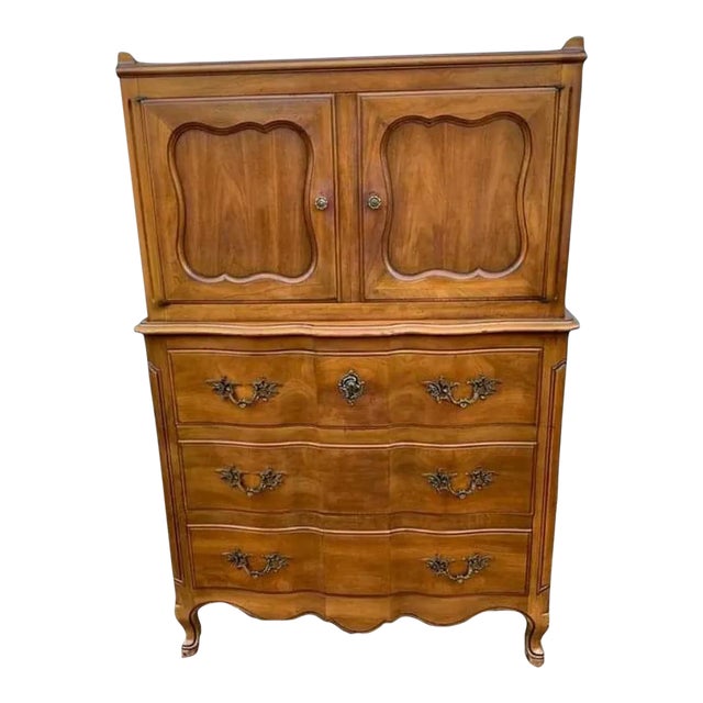 1960s Vintage John Widdicomb French Provincial Style Highboy For Sale