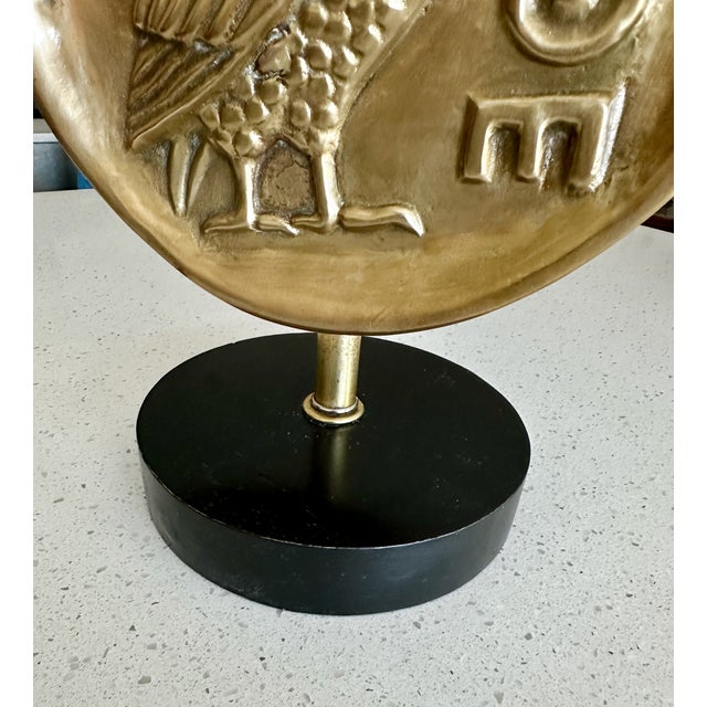 Mid Century Greek Athenian Owl Architectural Fragment on Stands For Sale - Image 10 of 15
