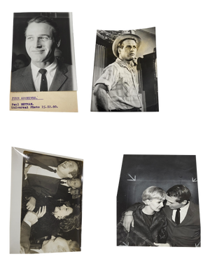 Unknown, Photographs of Paul Newman, Sofia Loren, and Joanne Woodward, 1950s, Photographic Paper, Set of 4