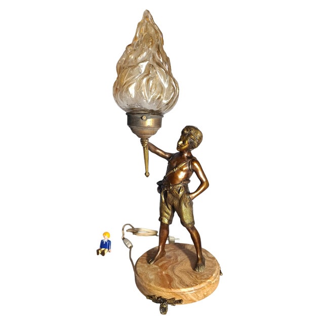 Art Nouveau Antorcher Lamps, Set of 2 For Sale - Image 6 of 13