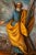 A striking Spanish Baroque painting depicting Saint Andrew, executed in oil on canvas during the 18th century and...