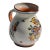 1950s American Earthenware Stoneware Folk Art Pitcher Hand Painted Rustic Cottage For Sale