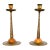 Louis Comfort Tiffany Furnaces Favrile Bronze and Enamel Candlesticks, Pair For Sale