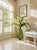Vintage-Inspired Olive Green Textured Glass Bottle Floor Vase For Sale - Image 9 of 12