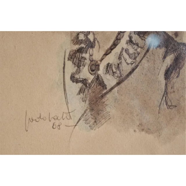 Woman's Face, 1968, Work on Paper For Sale - Image 4 of 5