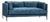 Brand New Modern Sofa/ Couch in Denim Blue Velvet Upholstery Solid Wood Frame. For Sale