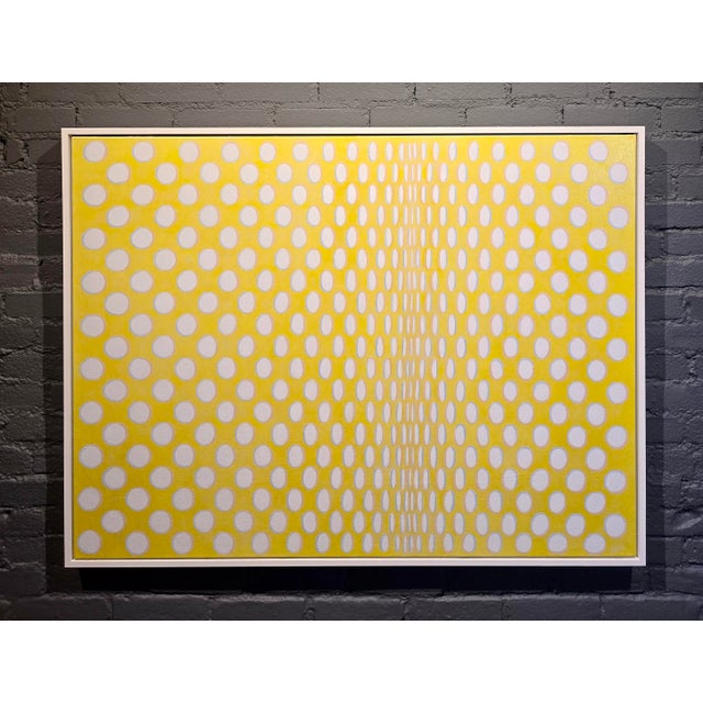 Krista Augius -The Geometric Golden Fold- Optical Circles-Oil painting Contemporary American Expressionist - Oil painting...