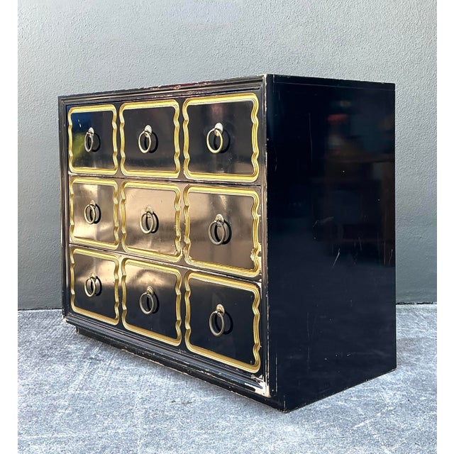 This iconic "Espana" chest of drawers, designed by the legendary Dorothy Draper for Heritage Furniture, is a...