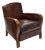 French Vintage Leather Club Chair For Sale