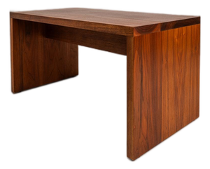 Set of Two ( 2 ) Handmade Minimalist Custom-Made Studio / Gallery Benches in Walnut, Usa, C. 1980s