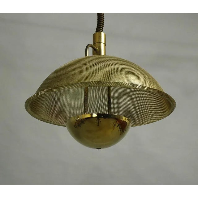 Goldenrod Brass Pendant Light by WKR, 1970s For Sale - Image 8 of 13