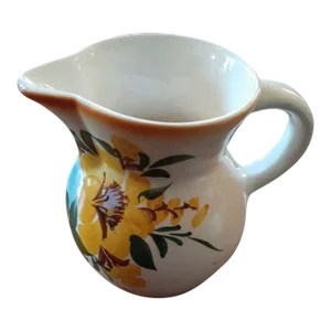 Vintage Handpainted Floral Mexico Miniature Creamer Pitcher