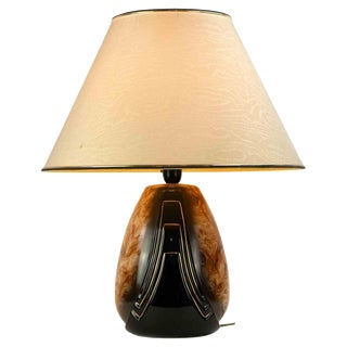 Vintage Art Deco Style Table Lamp, Italy, 1970s For Sale