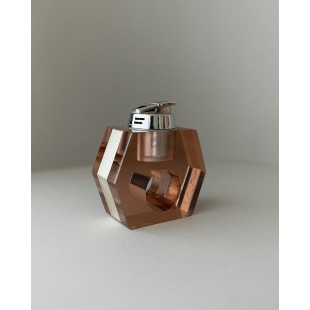 Vintage Acrylic Glass Table Lighter by Astrolite For Sale - Image 11 of 11