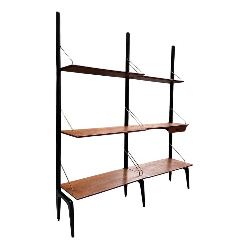 Teak Modular Shelf By Louis Van Teeffelen, 1950s