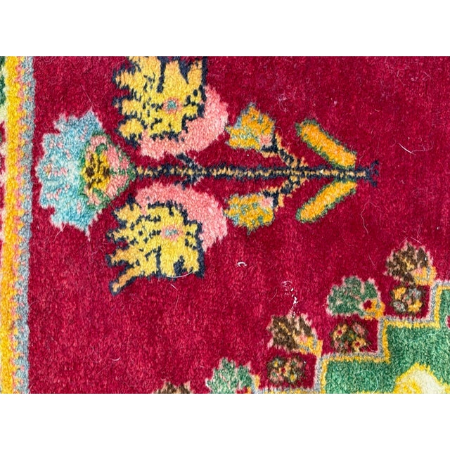 Small Handmade Persian Style Accent Rug For Sale - Image 18 of 18