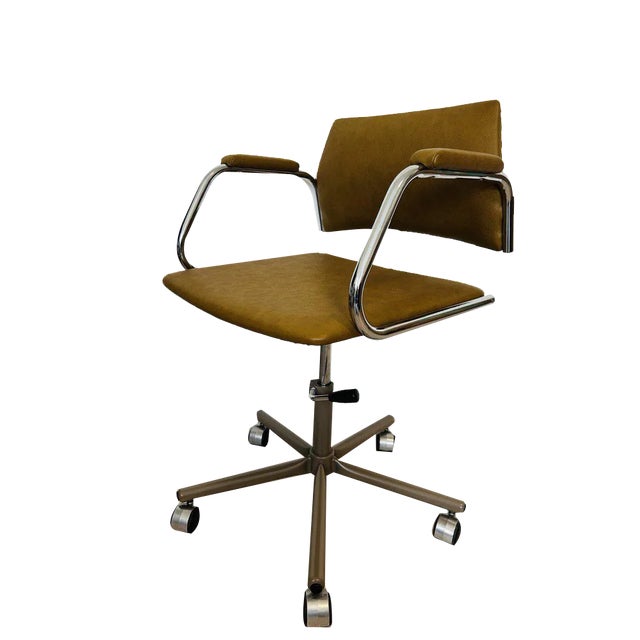 Vintage Mustard Office Chair Model K-380 from Kovona For Sale