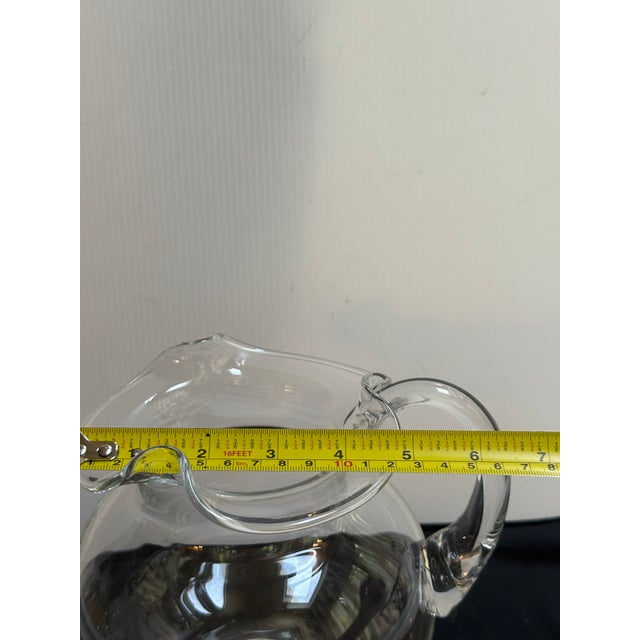 1980s Tiffany & Co. Crystal 7" Tall Pitcher Barware For Sale - Image 15 of 17