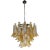 Italian Murano Style Chandelier, 53 Caramel Lattimo Glass Petals, Mazzega Style For Sale