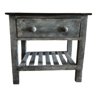 Late 19th Century Rustic English Pine Side Table For Sale