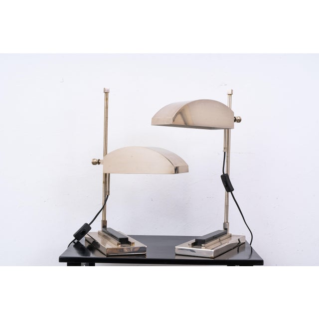 Table Lamps in Nickel Plated Brass and Granit by Marcel Breuer, 1920s, Set of 2 For Sale - Image 14 of 18