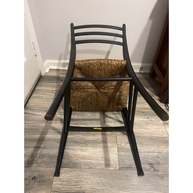 1950s Mid-Century Modern Attributed to Gio Ponti Model 646 "Leggera" Chair for Cassina – Pristine Rush Seat For Sale - Image 5 of 8