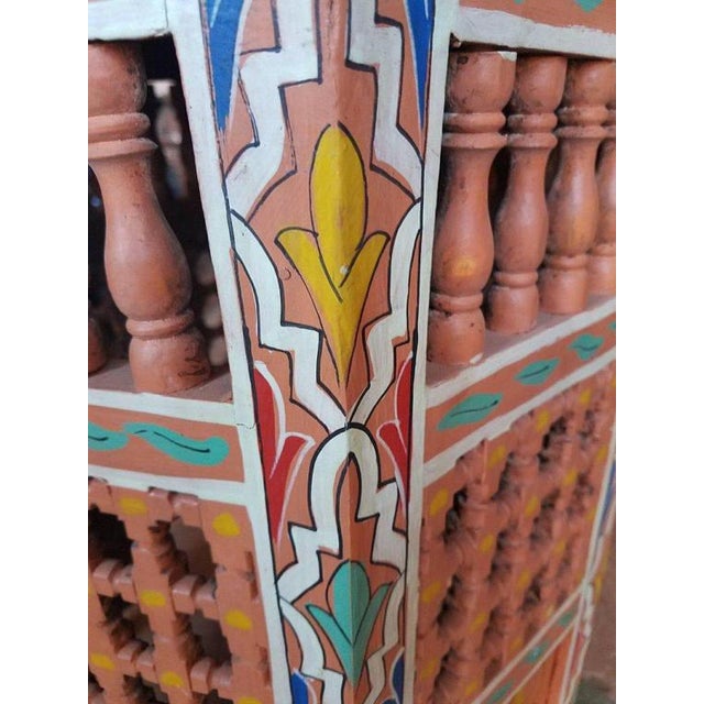 Rare find! 100% hand-painted Moroccan hexagonal shape side table. Great handcraftsmanship throughout. Beautiful add-on to...