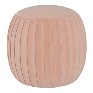 Roth Ottoman in Titan Pink Champagne For Sale
