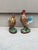 Pair of French Majolica Rooster & Hen attributed to George Dreyfus Circa 1890. Hen : H / 8" ,5.5" by 3" Rooster : H / 10"...