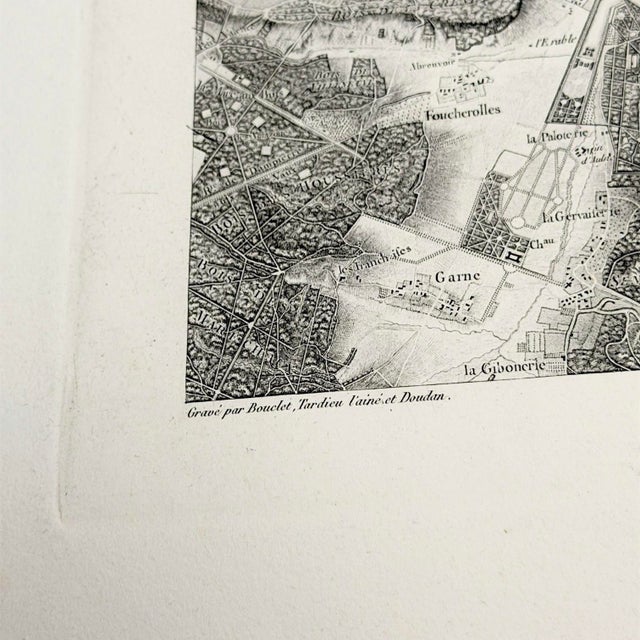 Oversized Antique Louis XVI 1807 Map of Imperial Hunts of Versailles For Sale In Columbus - Image 6 of 10