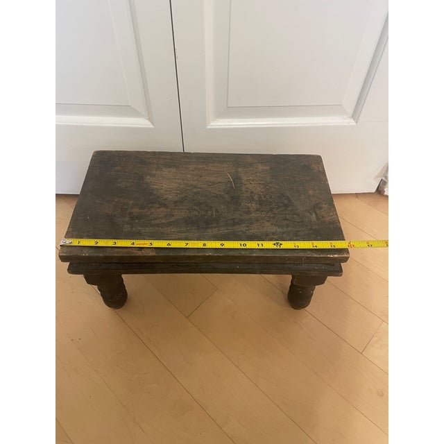 Wood Vintage Primitive Wooden Riser Prayer Stool Small Foot Stool For Sale - Image 7 of 10