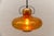 Goldenrod Mid-Century Modern Amber Glass and Copper Ceiling Lamp, 1950s For Sale - Image 8 of 12
