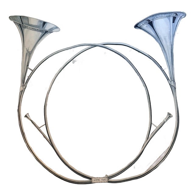 Hermes Sonneurs De Trompe Silk Scarf 1961 Designed by Françoise De La Perriere For Sale