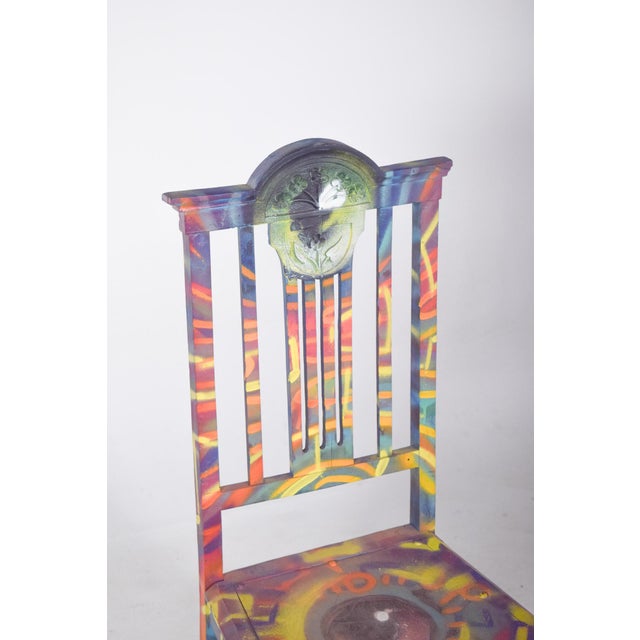 Mid-Century Modern Portuguese Painted Chair by Francisco Camilo, 1950s For Sale - Image 3 of 12