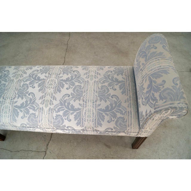 1970’s Hollywood Regency Scroll Arm Bench For Sale - Image 9 of 12