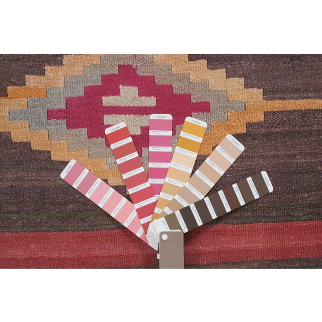 Vintage Striped Turkish Kilim Runner - Stair Tread For Sale - Image 12 of 13