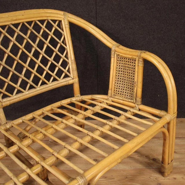 Italian Wicker Sofa, 1960s For Sale - Image 4 of 13