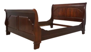 Cherry Traditional Queen Size Sleigh Bed