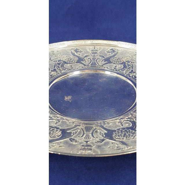 Mid 19th Century Tiffany & Co Sterling Griffin Dragon Plate Demitasse Saucer 1863 For Sale - Image 16 of 18