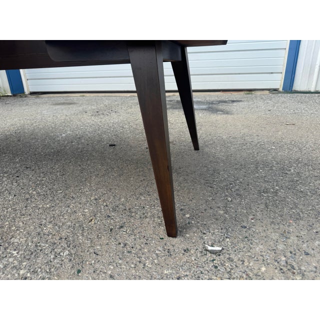 Wood Rare Mid Century Modern Franz Ehrlich Teak Executive Desk For Sale - Image 7 of 12