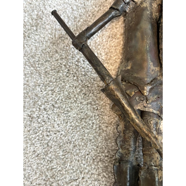 Brutalist Don Quixote Metal Sculpture For Sale - Image 3 of 8
