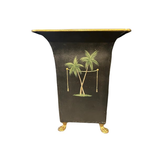 Vintage Painted Monkey Waste Bin For Sale - Image 4 of 12