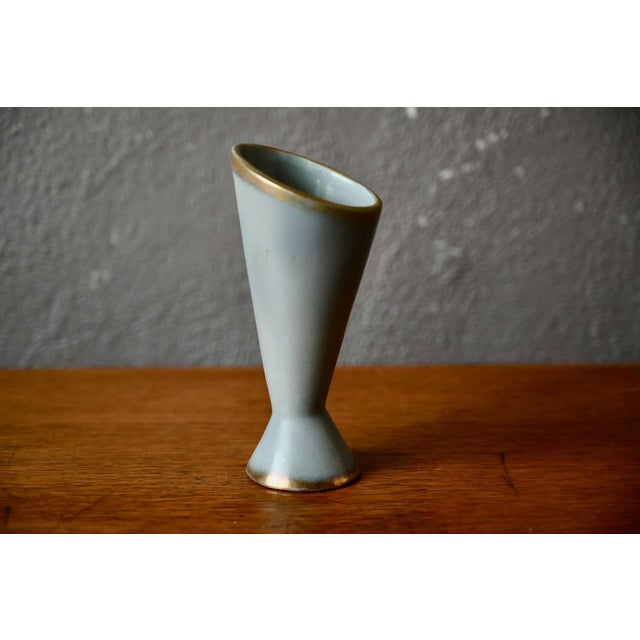 Soliflore Vase in Grey Ceramic by Blanche Letalle for Saint-Clément, 1950 For Sale - Image 6 of 6