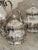 Vintage WMF Lustre Coffee Pot, Tea Pot, Creamer & Sugar Bowl w Lid, Art Deco, Made in Germany. Silver on porcelain. WMF...