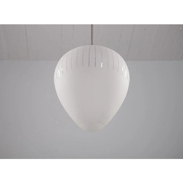Swedish Glass Ceiling Lamp, 1940s For Sale - Image 3 of 10