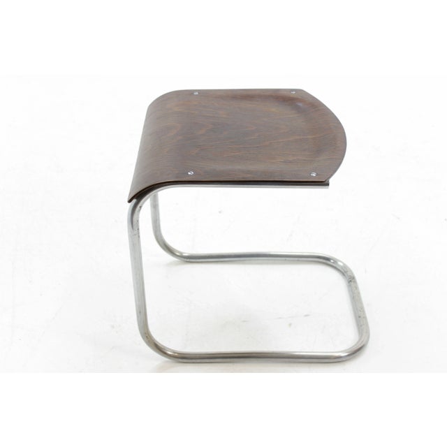 Bauhaus Vintage Bauhaus Chromed Stool by Mart Stam for Mücke Melder For Sale - Image 3 of 8