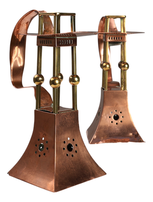 Copper Table Candlesticks from Carl Deffner, Germany, 1910s, Set of 2