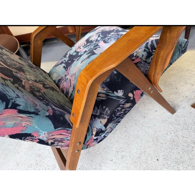 Mid-Century Art Deco Acquisition Armchairs attributed to František Jirák for Tatra, 1960s, Set of 2 For Sale - Image 13 of 18