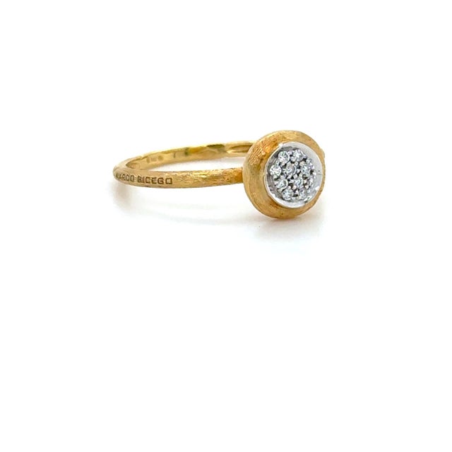 Early 21st Century Marco Bicego, 18k Yellow Gold and Diamond Jaipur Ring For Sale - Image 5 of 8